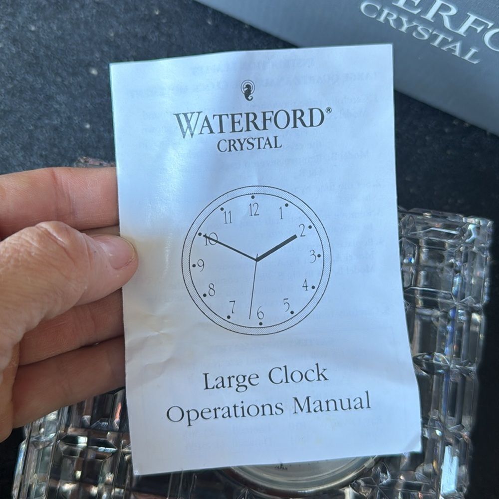 Waterford Crystal Large Offset Square Clock - Picture 9 of 9